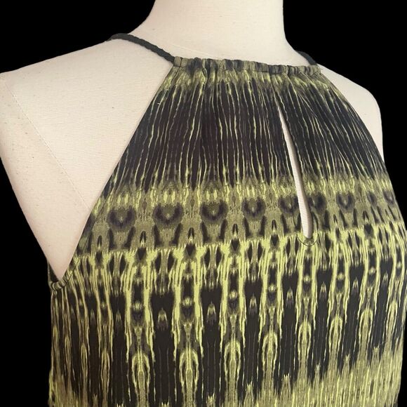 Kenzie NEW Midi Maxi Dress Sz S Tassel Ties Keyhole Halter Sleeveless Lined Ikat - Picture 7 of 12